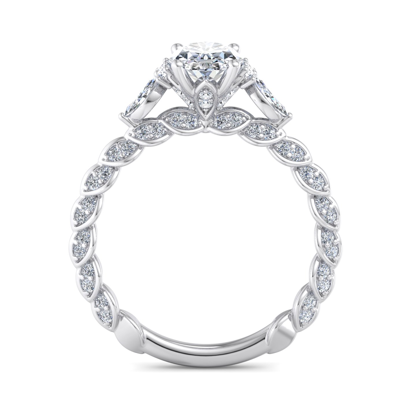 Cataleya Three-Stone Engagement Ring